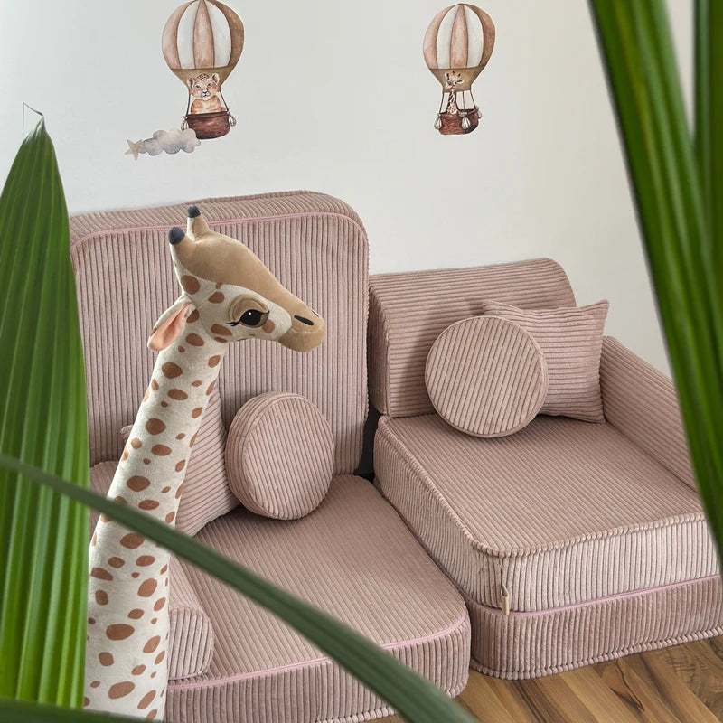 Canapé de jeu modulable Pocket 120cm en velours Corduroy à larges côtes Aesthetic | 12 Pièces