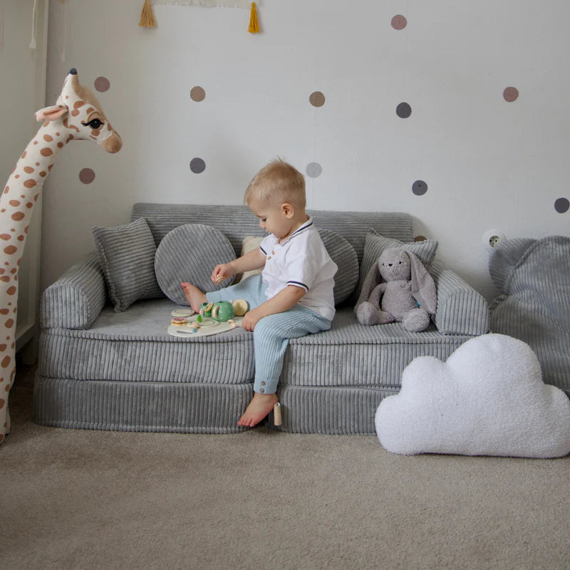 Canapé de jeu modulable Pocket 120cm en velours Corduroy à larges côtes Aesthetic | 10 Pièces