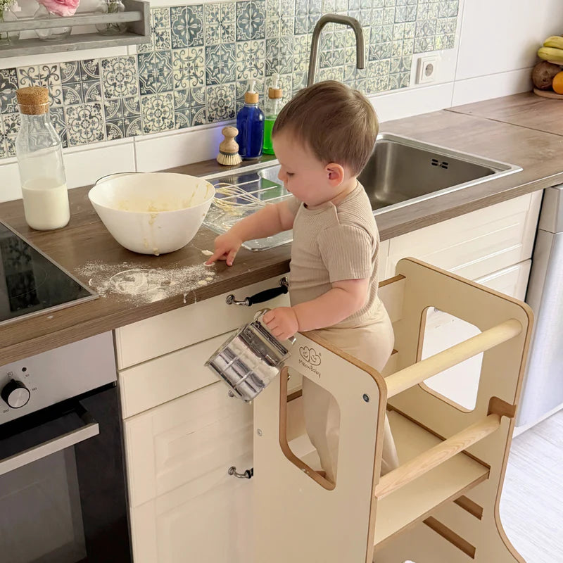 Tour d'observation Montessori ajustable en bois - Cloudy