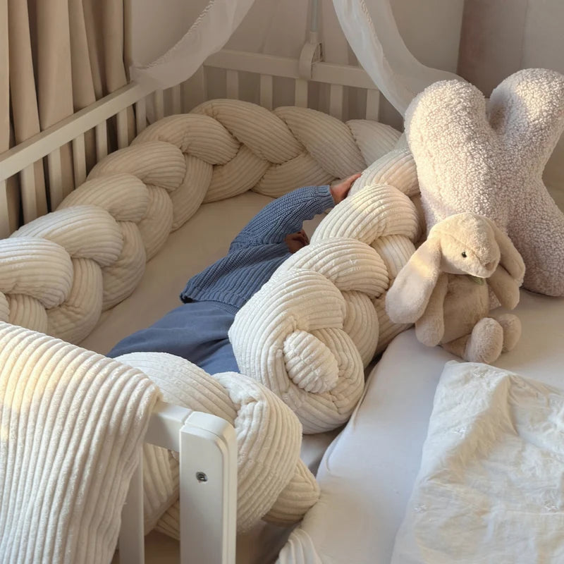 Tresse de lit en velours Corduroy à larges côtes Aesthetic, 150 à 300cm | 3 tailles