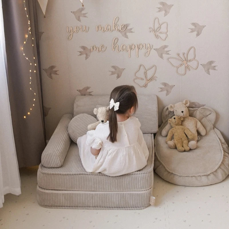 Fauteuil modulable Pocket 60cm en velours Corduroy à larges côtes Aesthetic | 5 Pièces