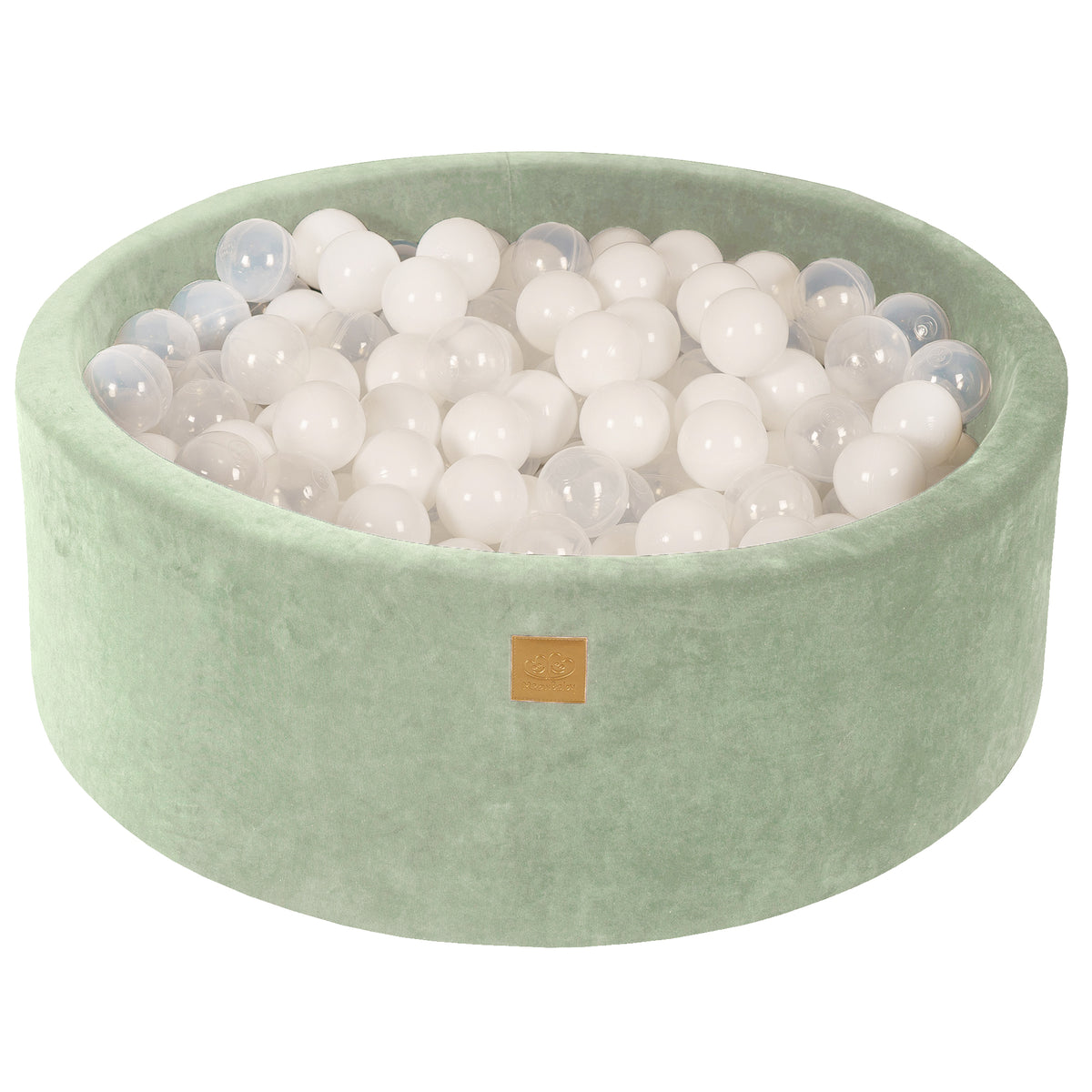Piscine à Balles pour Bébé Enfants Chambre des Enfants MISIOO Ronde Velours Velvet Gris Sans