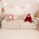 Canapé de jeu modulable Premium 160cm en velours Corduroy à larges côtes Aesthetic | 10 Pièces