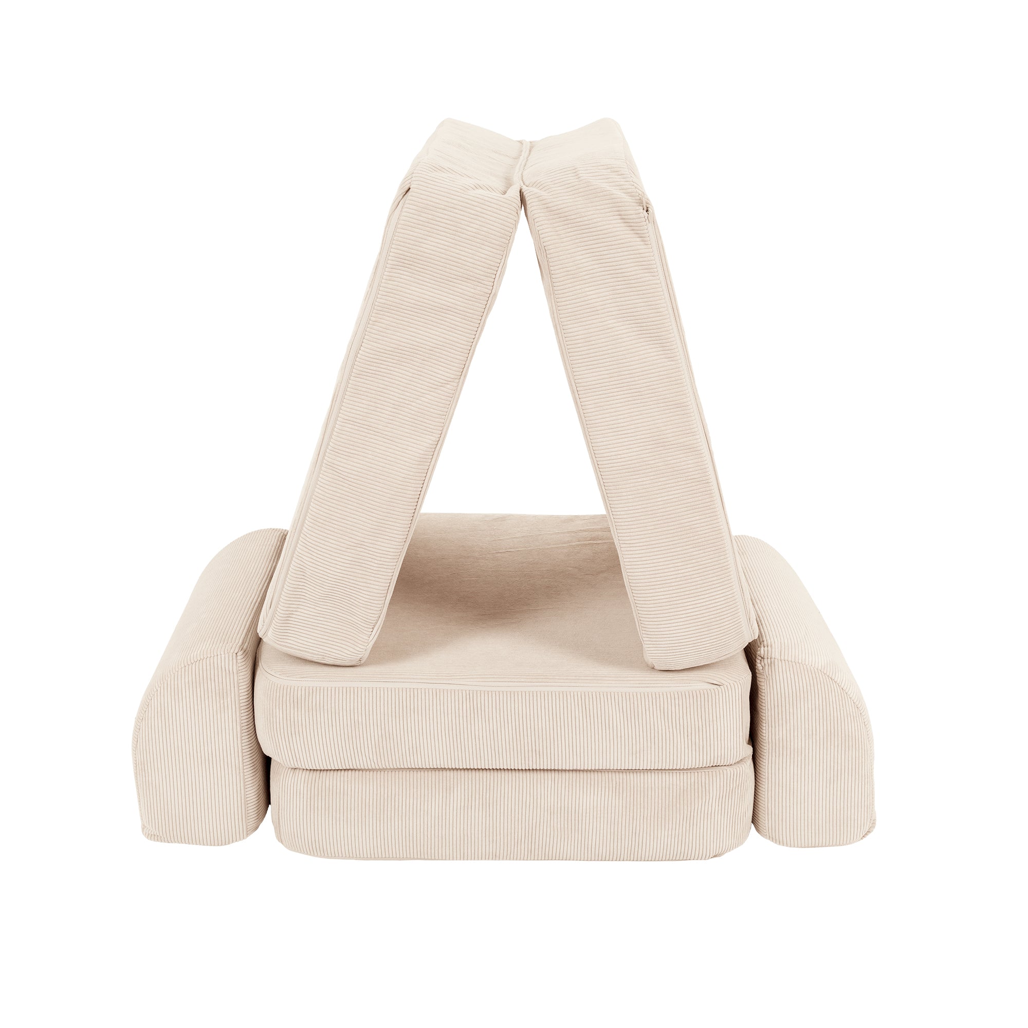 Canapé de jeu modulable Pocket 120cm en velours Corduroy à fines côtes Slimcord | 4 Pièces