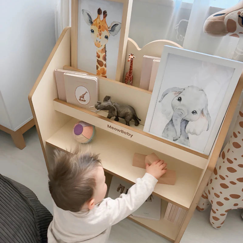 Bibliothèque Montessori avec étagère en bois - Cloudy