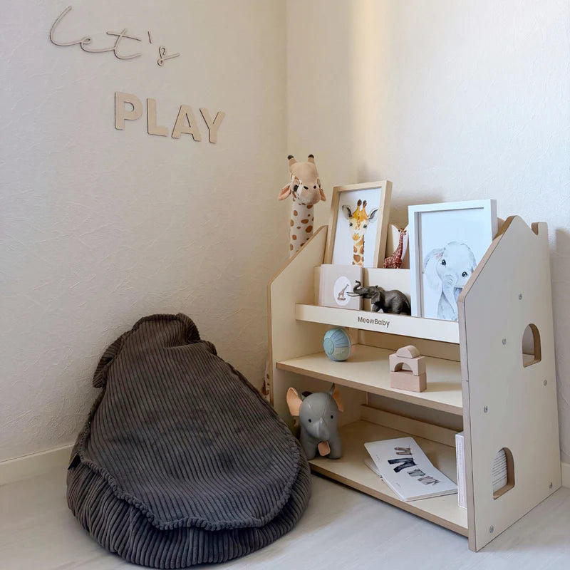 Bibliothèque Montessori avec étagère en bois - Cloudy