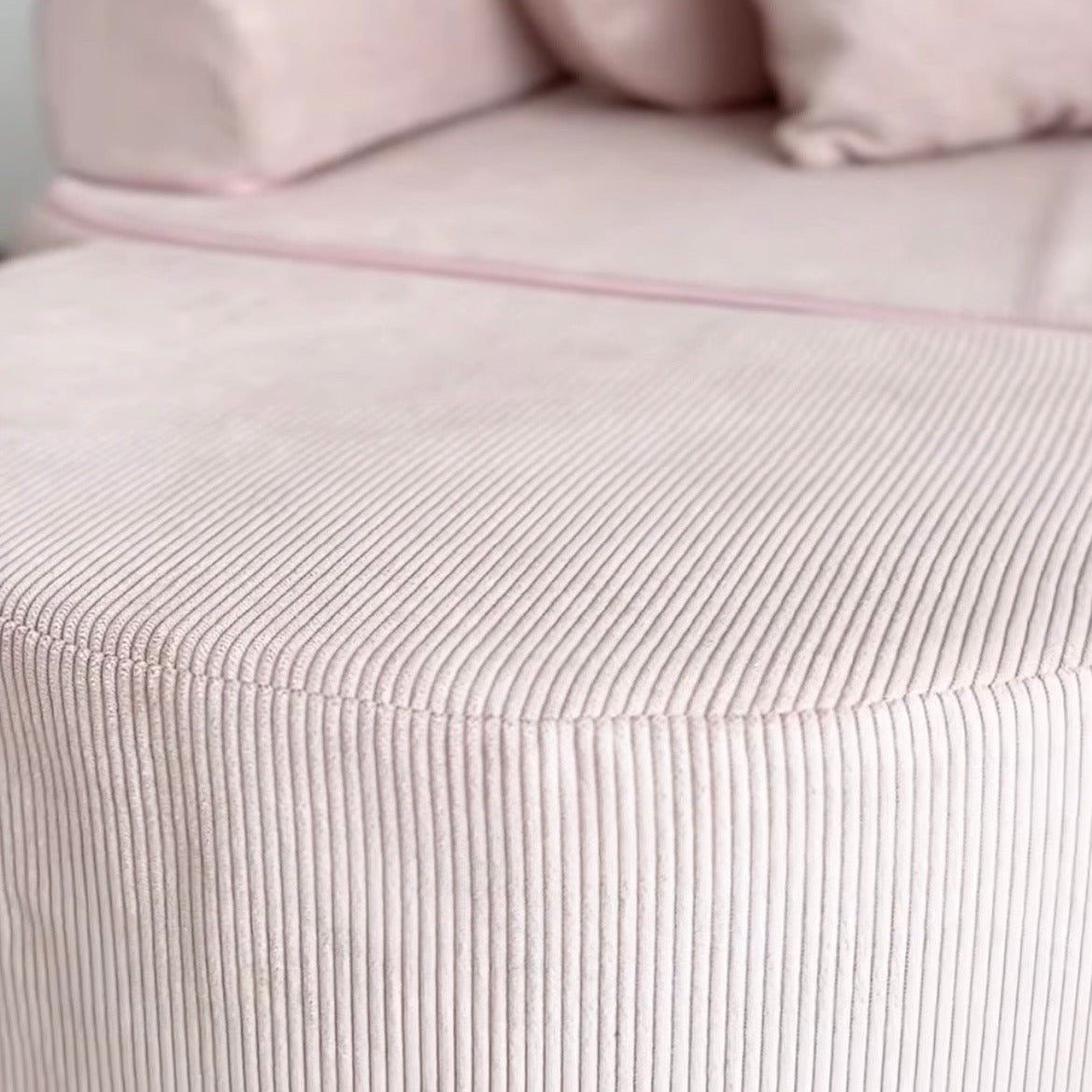 Canapé de jeu modulable Pocket 120cm en velours Corduroy à fines côtes Slimcord | 4 Pièces