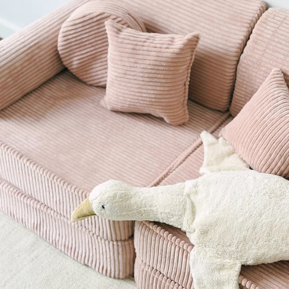 Canapé de jeu modulable Pocket 120cm en velours Corduroy à larges côtes Aesthetic | 10 Pièces