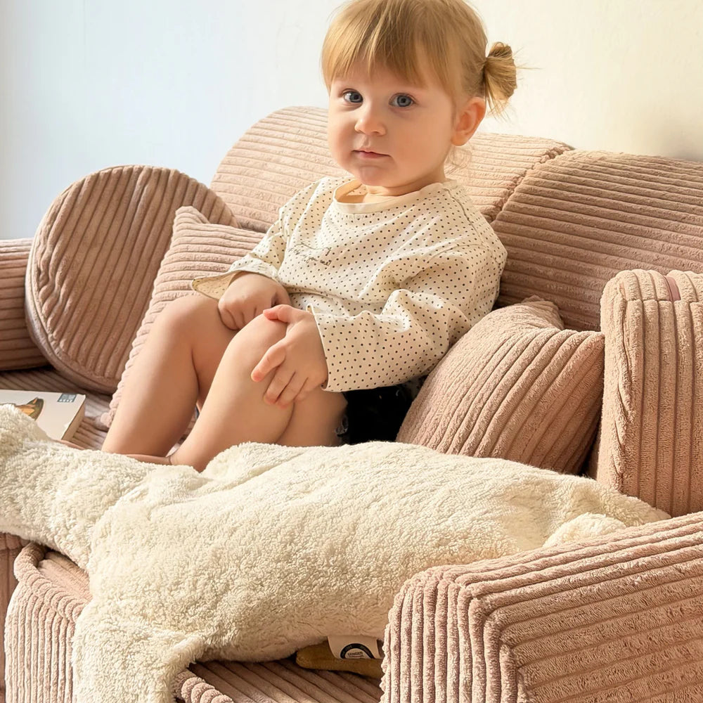 Canapé de jeu modulable Pocket 120cm en velours Corduroy à larges côtes Aesthetic | 10 Pièces