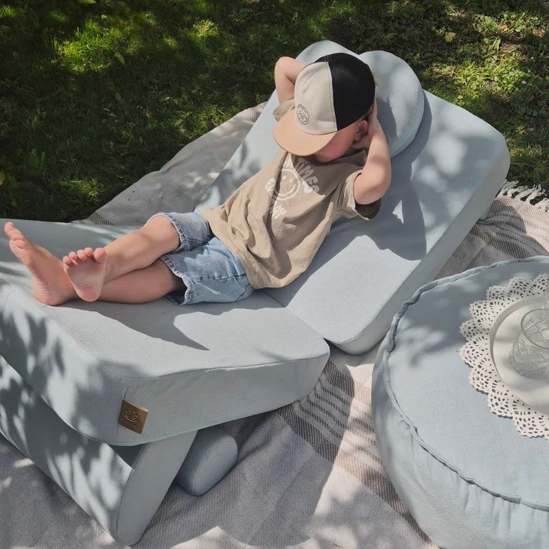 Canapé de jeu modulable Pocket 120cm en toile déperlante et résistante aux UV Outzy | 6 Pièces