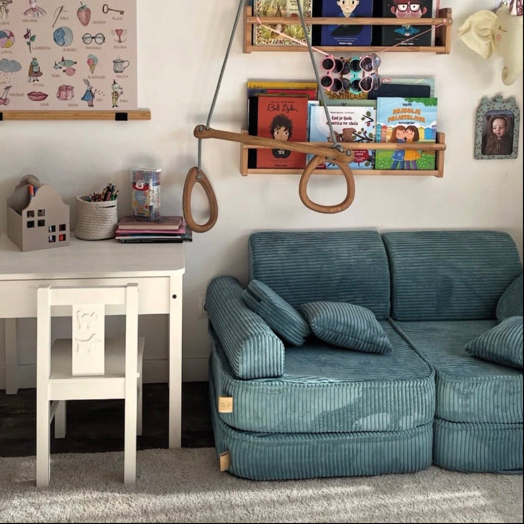 Canapé de jeu modulable Pocket 120cm en velours Corduroy à larges côtes Aesthetic | 10 Pièces