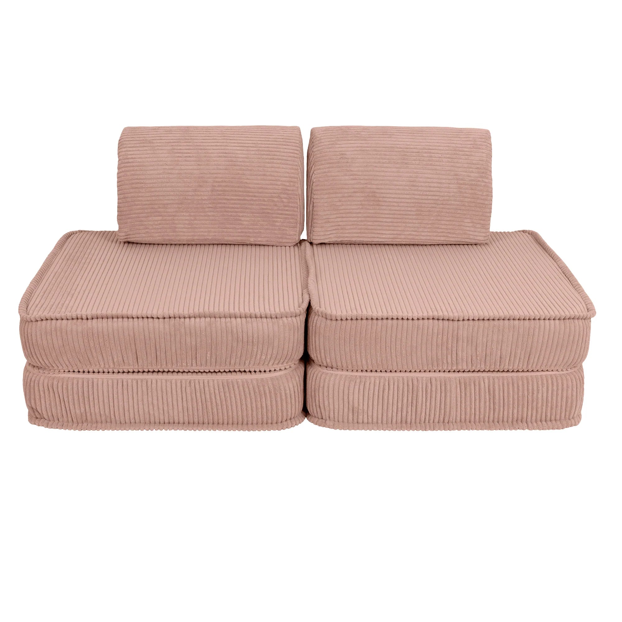 Canapé de jeu modulable Pocket 120cm en velours Corduroy à larges côtes Aesthetic | 4 Pièces