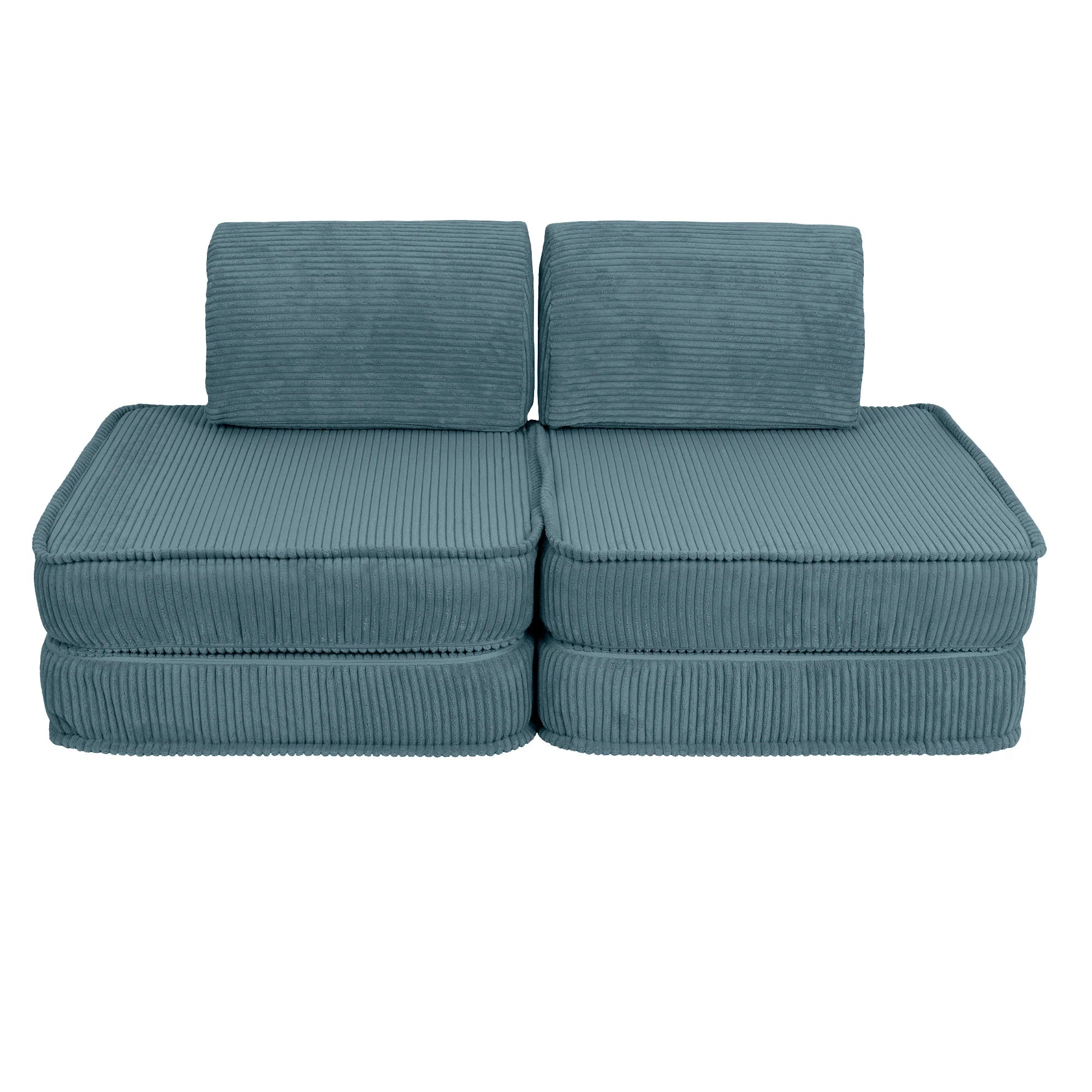 Canapé de jeu modulable Pocket 120cm en velours Corduroy à larges côtes Aesthetic | 4 Pièces
