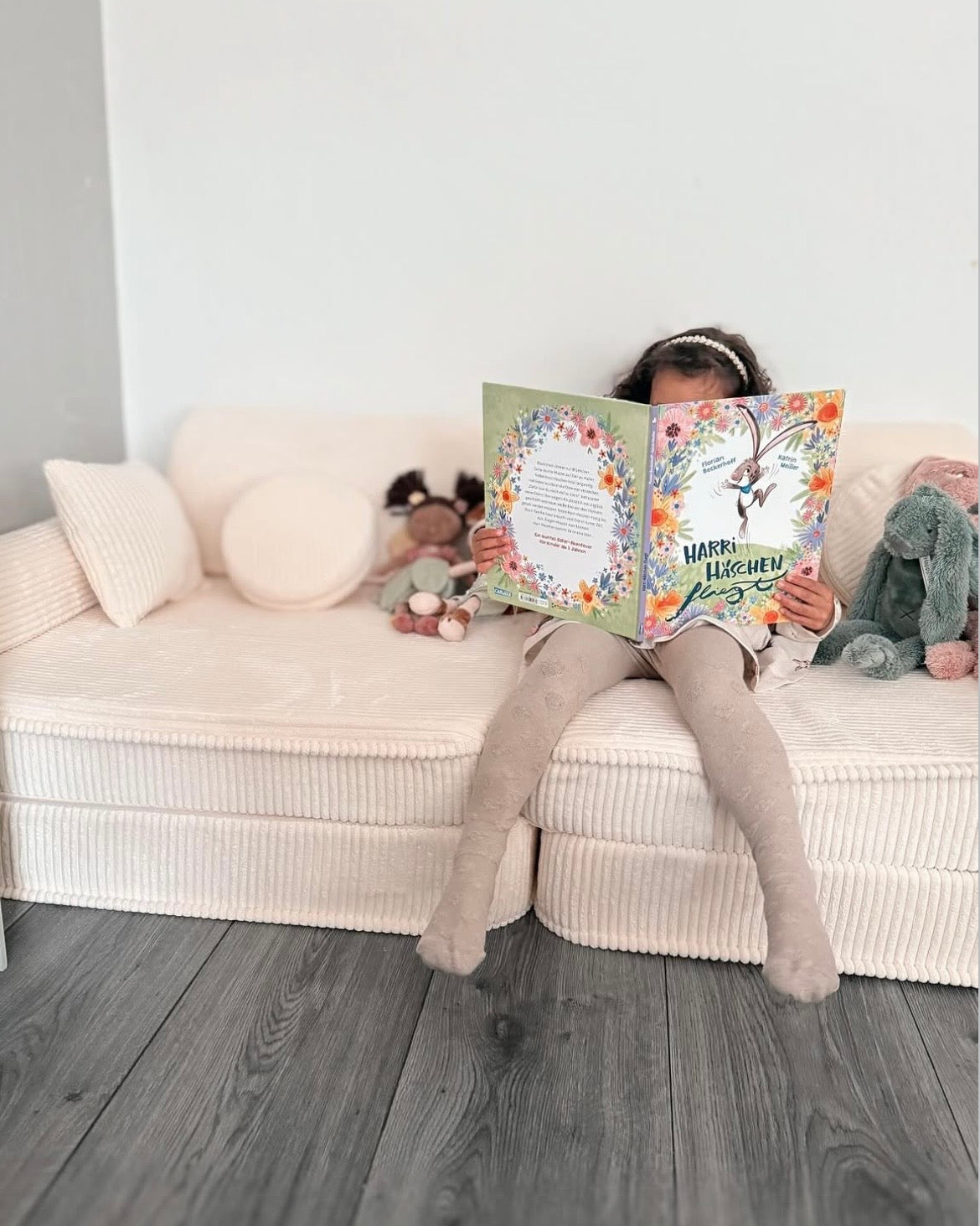 Canapé de jeu modulable Premium 160cm en velours Corduroy à larges côtes Aesthetic | 10 Pièces