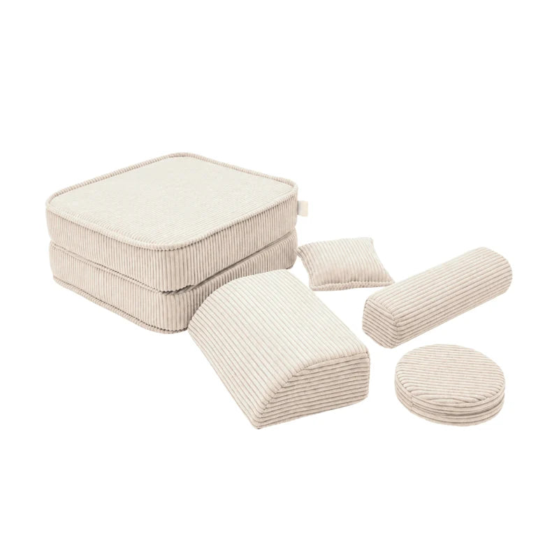 Fauteuil modulable Pocket 60cm en velours Corduroy à larges côtes Aesthetic | 5 Pièces