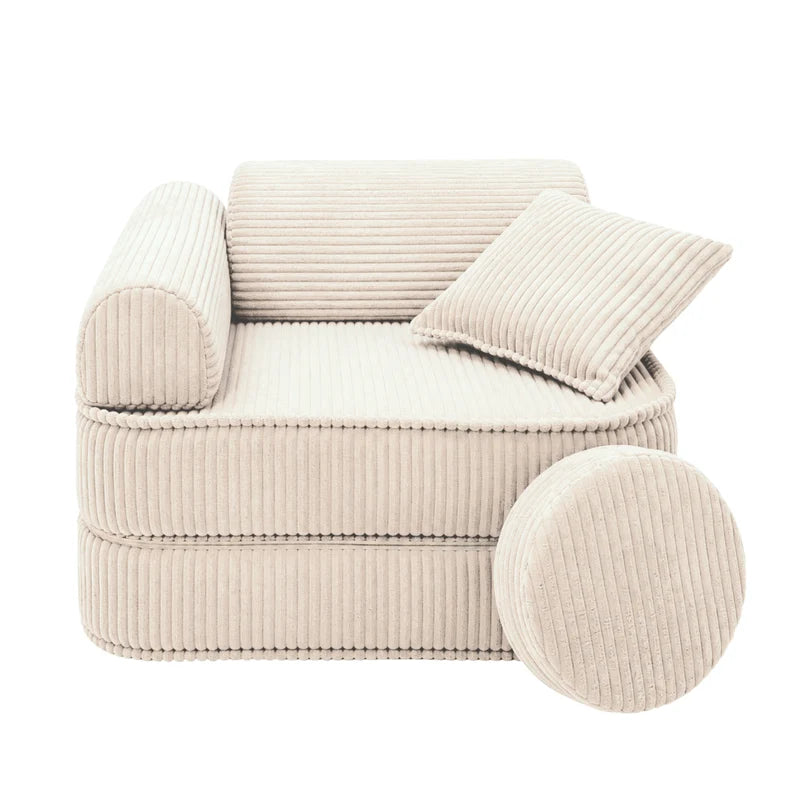 Fauteuil modulable Pocket 60cm en velours Corduroy à larges côtes Aesthetic | 5 Pièces