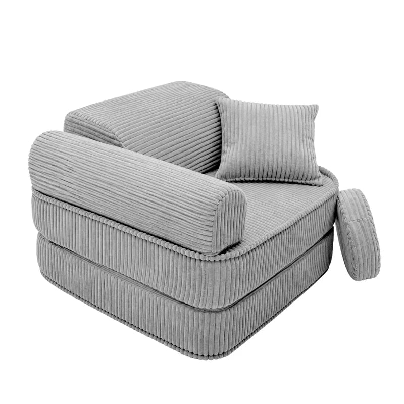 Fauteuil modulable Pocket 60cm en velours Corduroy à larges côtes Aesthetic | 5 Pièces