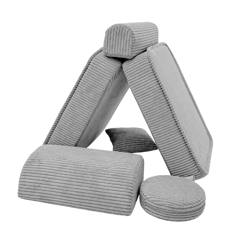 Fauteuil modulable Pocket 60cm en velours Corduroy à larges côtes Aesthetic | 5 Pièces