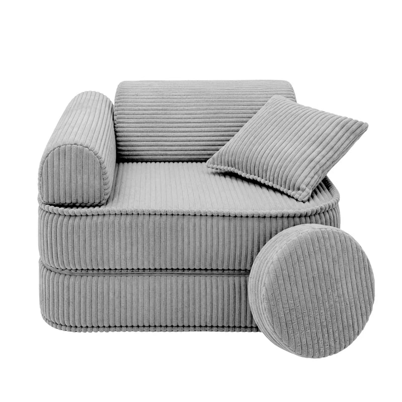 Fauteuil modulable Pocket 60cm en velours Corduroy à larges côtes Aesthetic | 5 Pièces