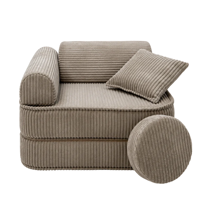 Fauteuil modulable Pocket 60cm en velours Corduroy à larges côtes Aesthetic | 5 Pièces
