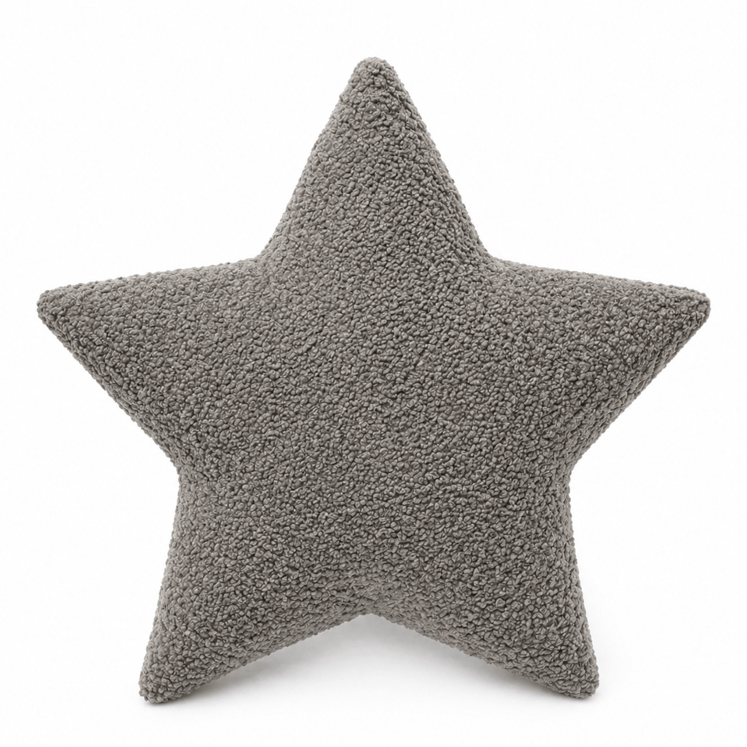 Grand coussin Étoile en tissu texturé bouclé
