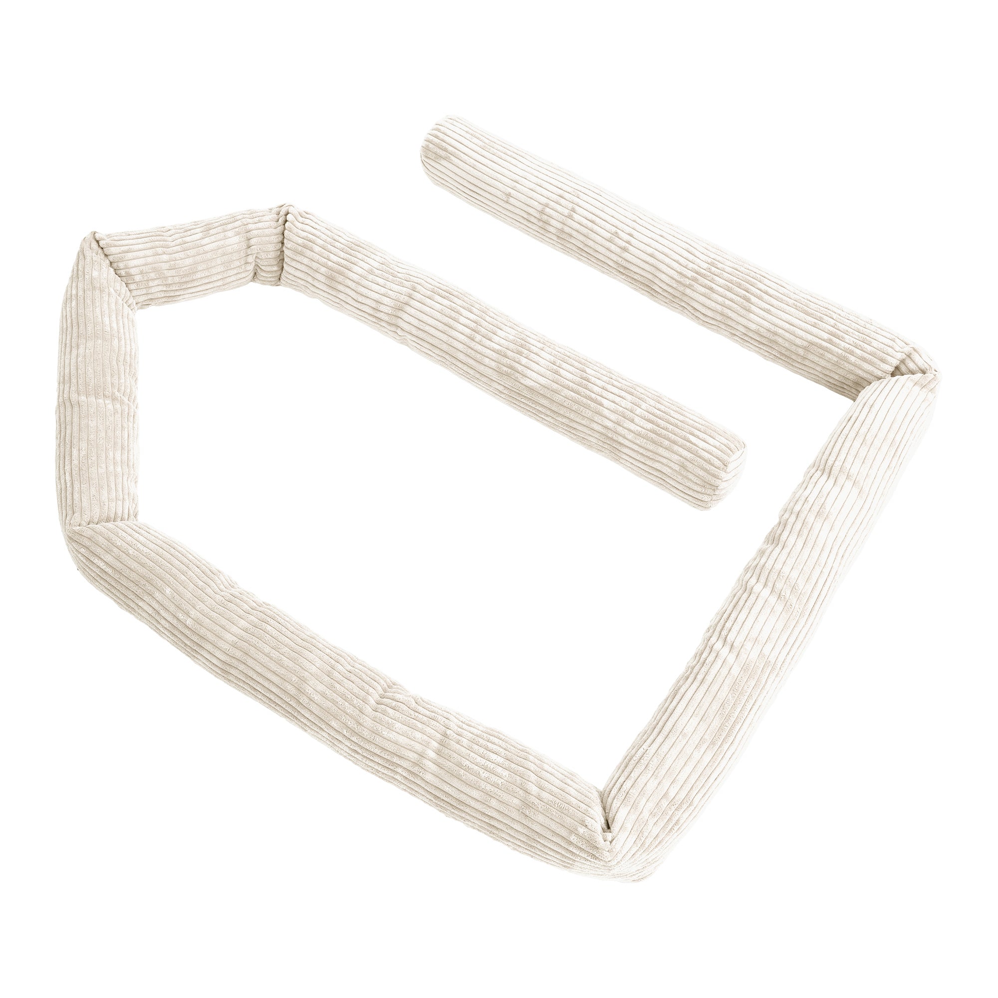 Tour de lit en velours Corduroy à larges côtes Aesthetic, 150 à 400cm - Traversin | 4 tailles