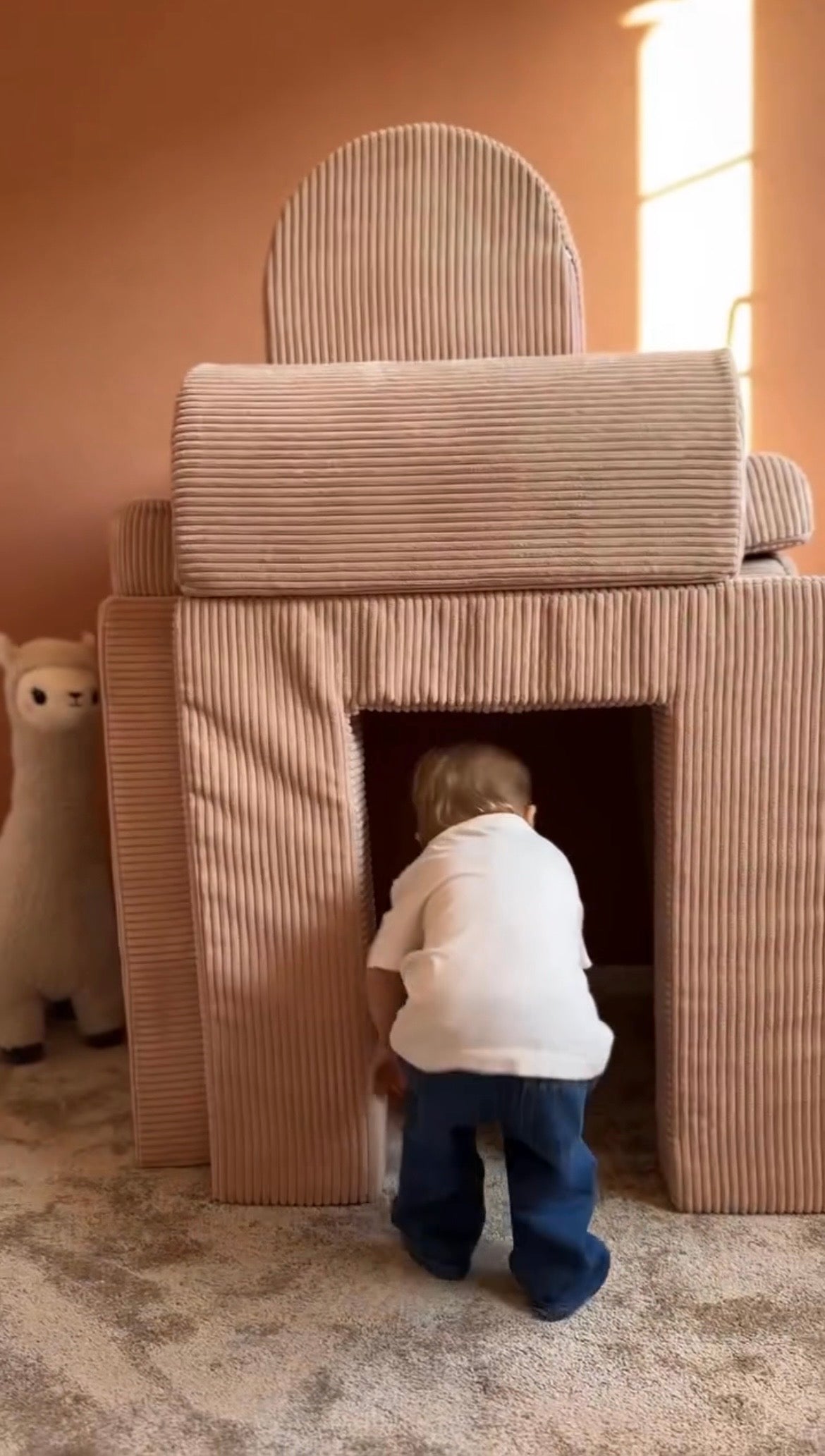 Matelas Arche pour canapé de jeu modulable Premium 160cm en Corduroy à larges côtes Aesthetic