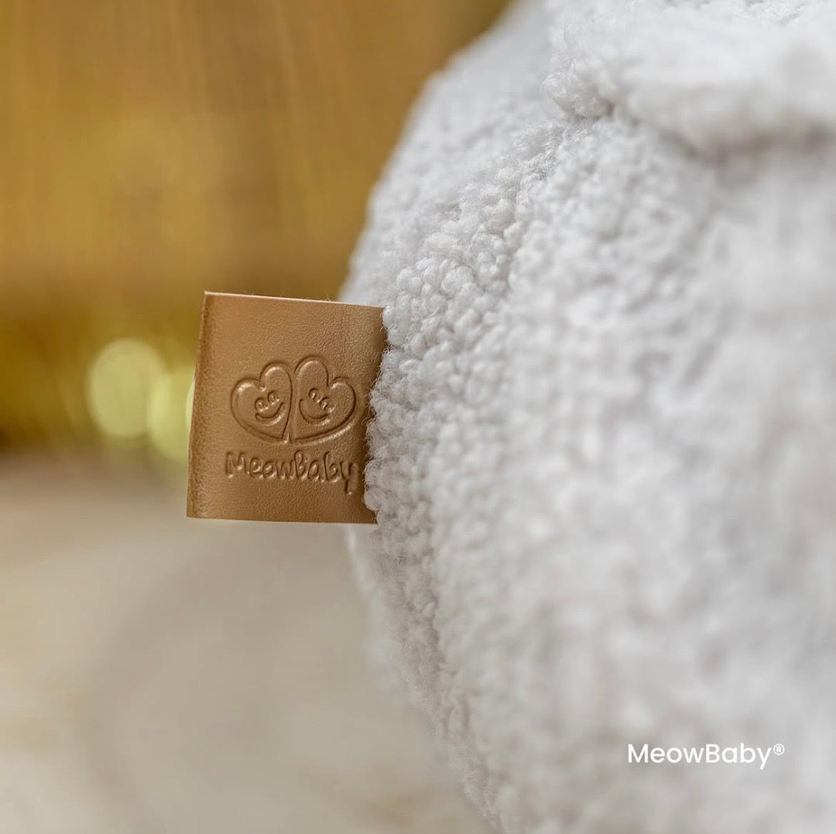 Coussin de sol rond en peluche Bearly