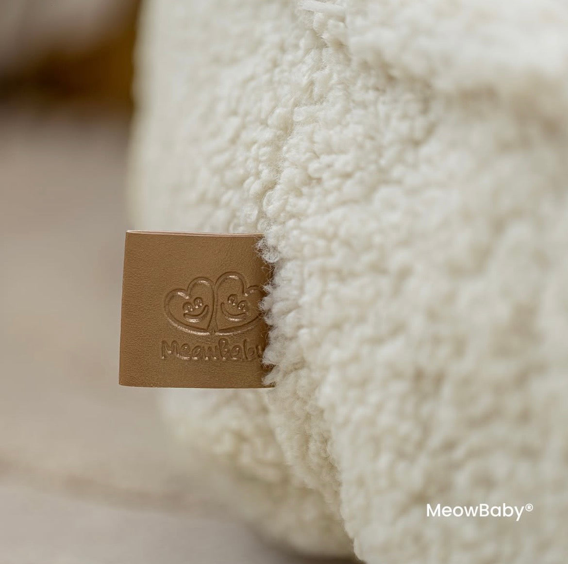 Piscine à balles Bearly ronde 90x30 cm en peluche, 200 balles - Crème | Balles au choix