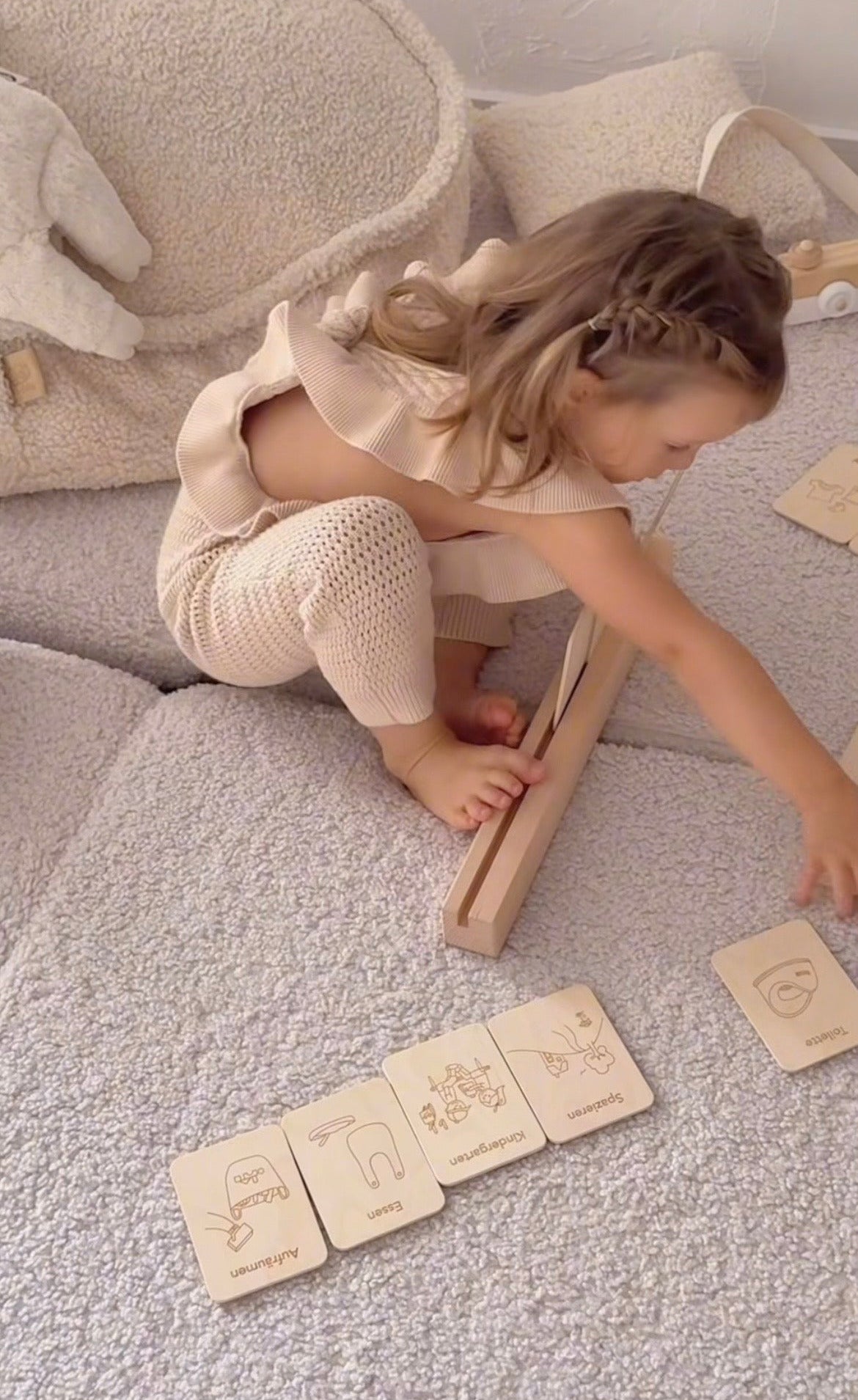 Tapis de jeu et d'éveil épais en peluche Bearly | Nuage