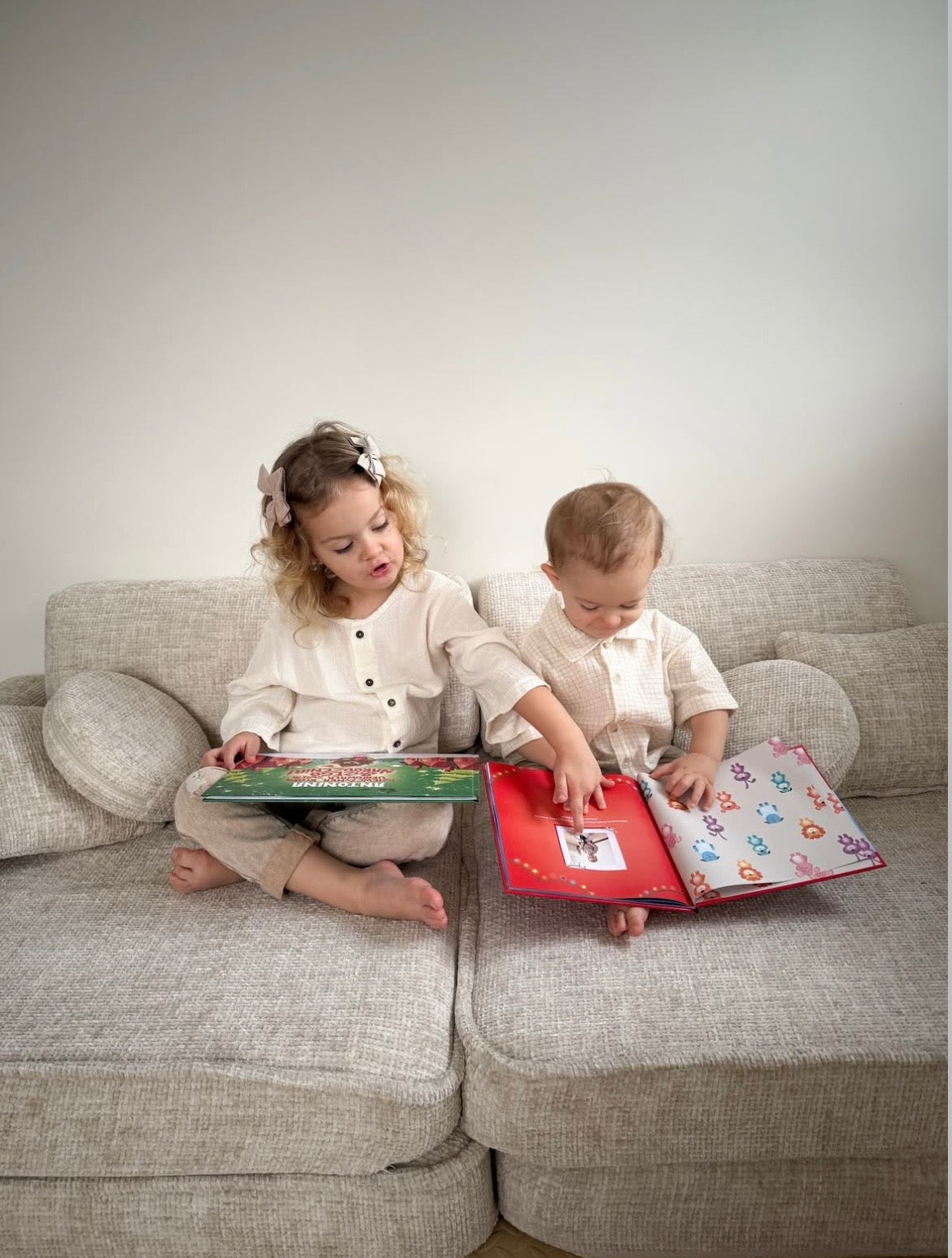 Canapé de jeu modulable Premium 160cm en tweed Tangle | 10 Pièces