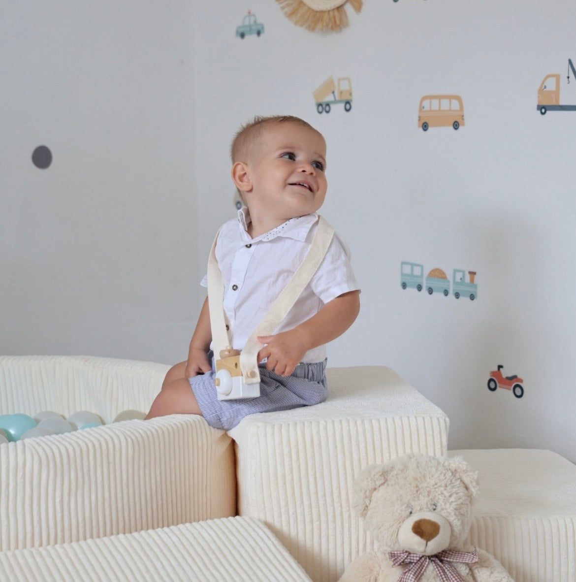 Parcours de motricité en velours Corduroy à larges côtes Aesthetic | 3 pièces