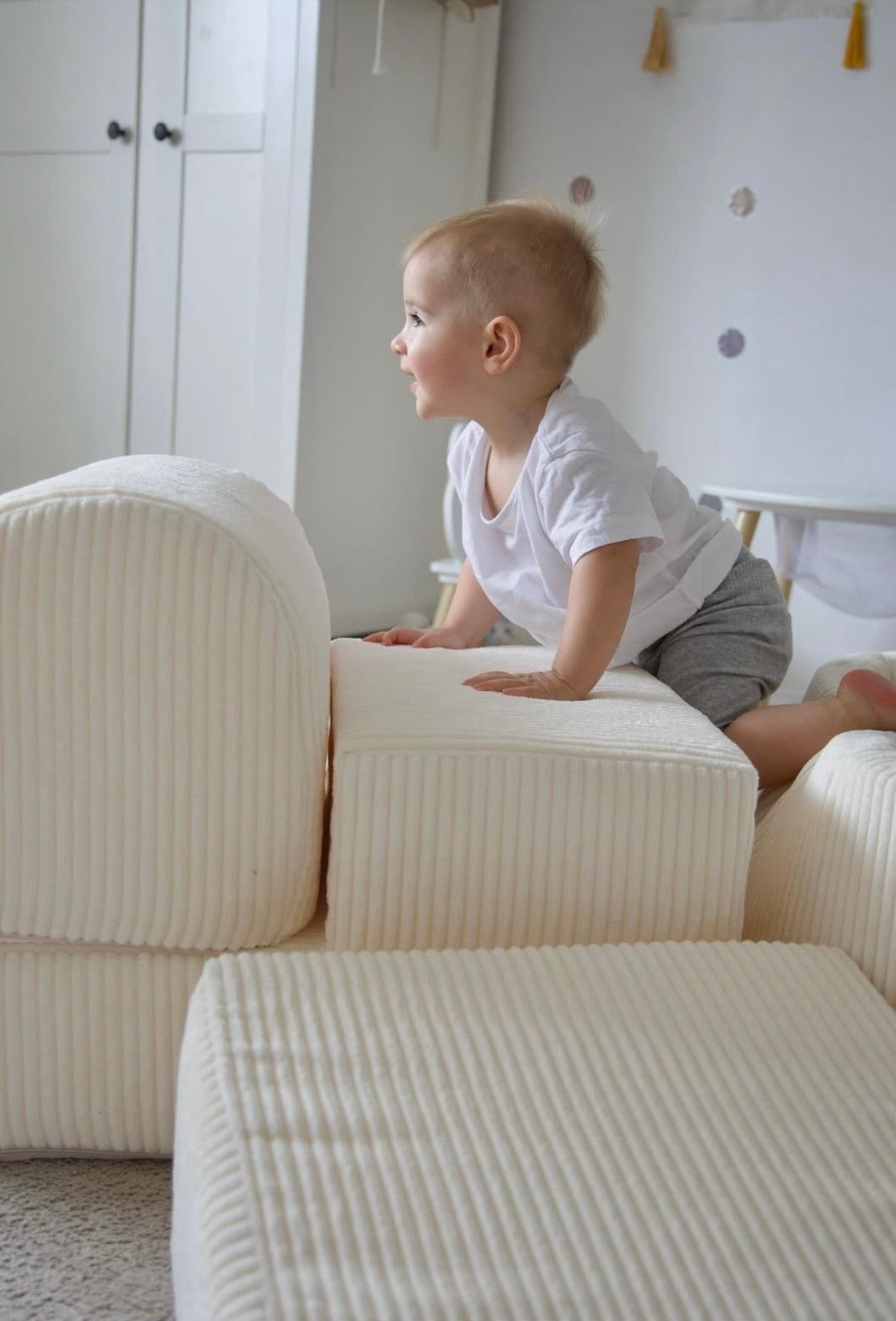 Parcours de motricité en velours Corduroy à larges côtes Aesthetic | 3 pièces