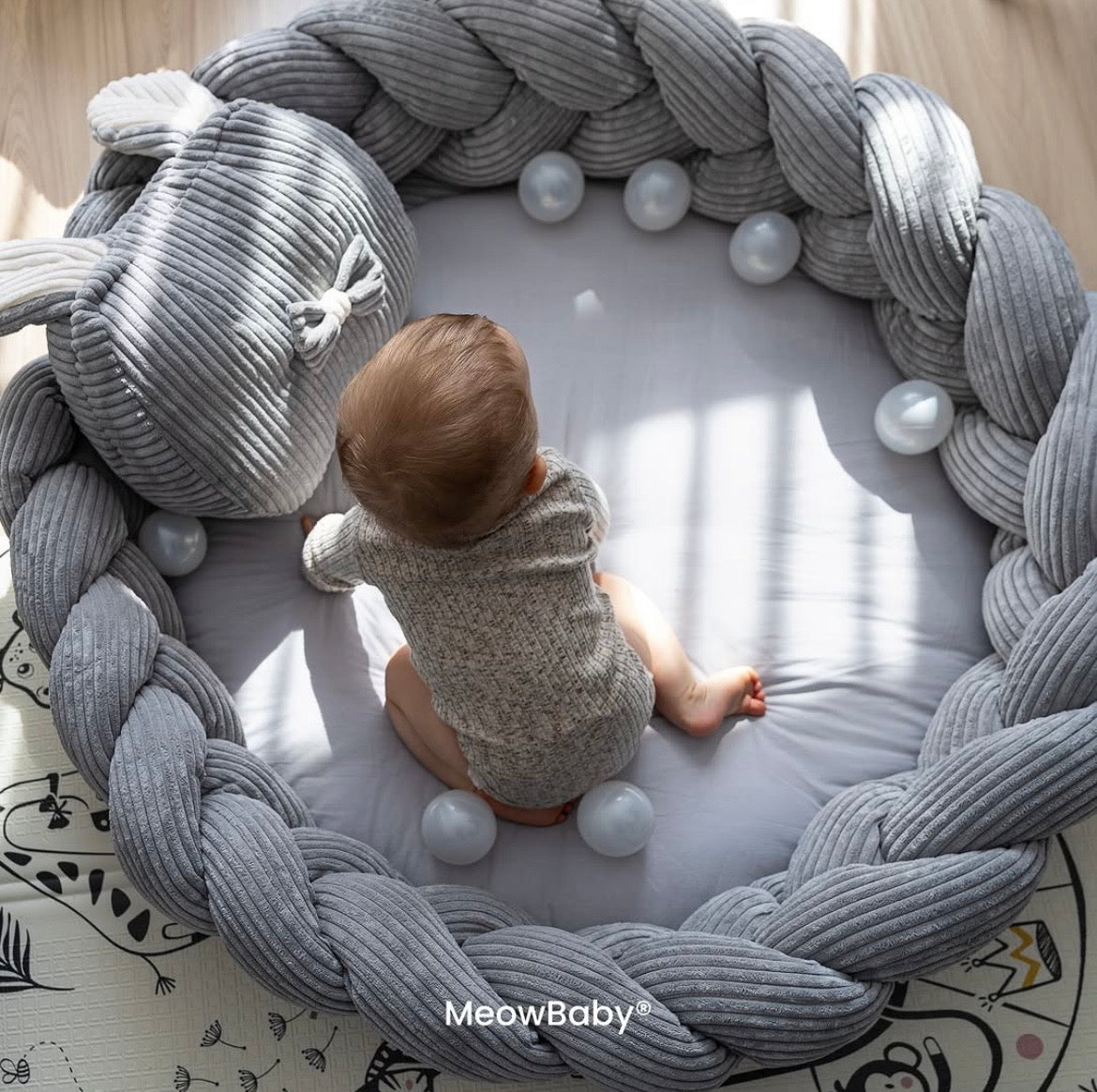 Tapis d'éveil cocon pour bébé en velours Corduroy à larges côtes Aesthetic