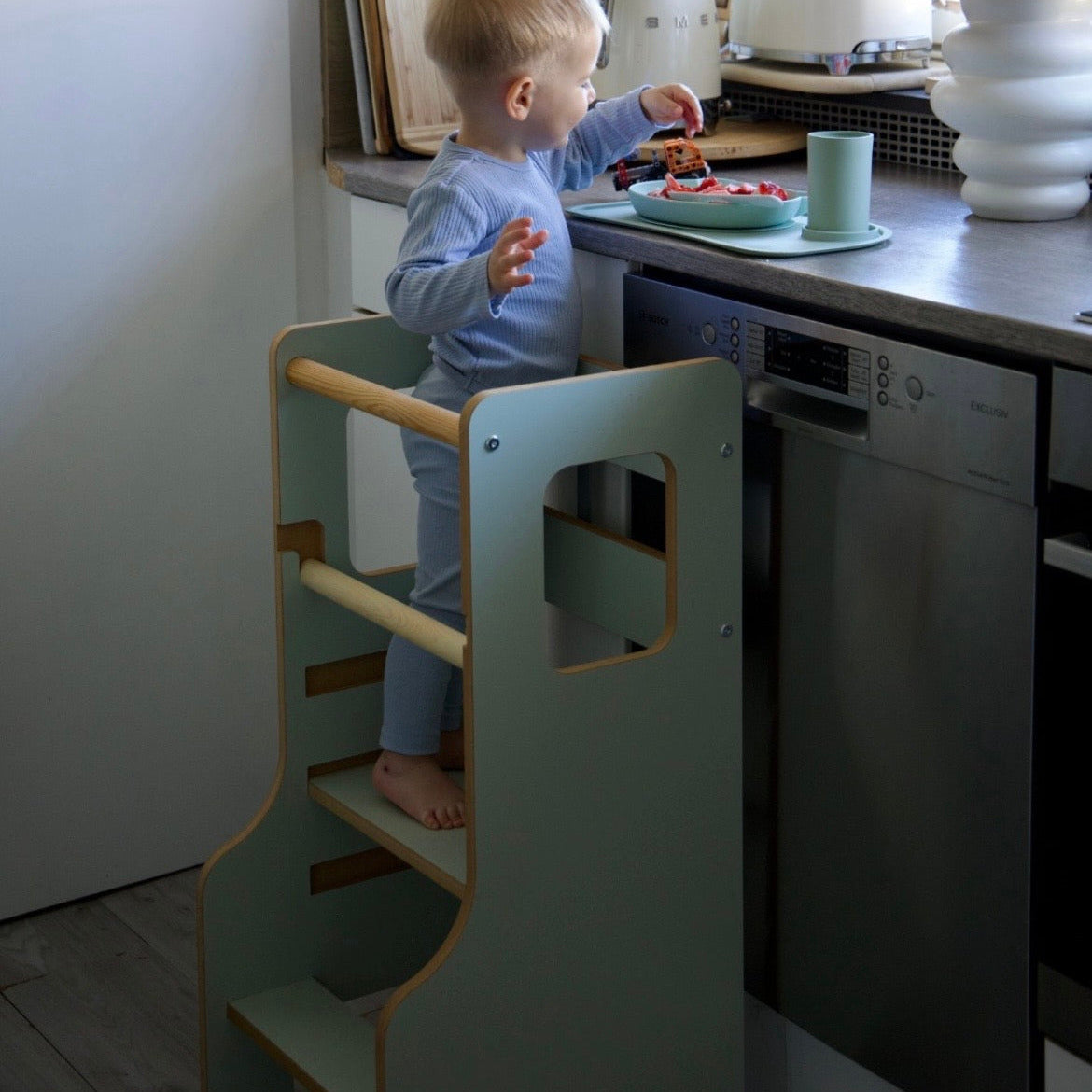 Tour d'observation Montessori ajustable en bois - Cloudy