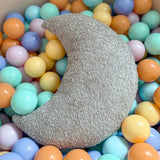 Grand coussin Lune en tissu texturé bouclé