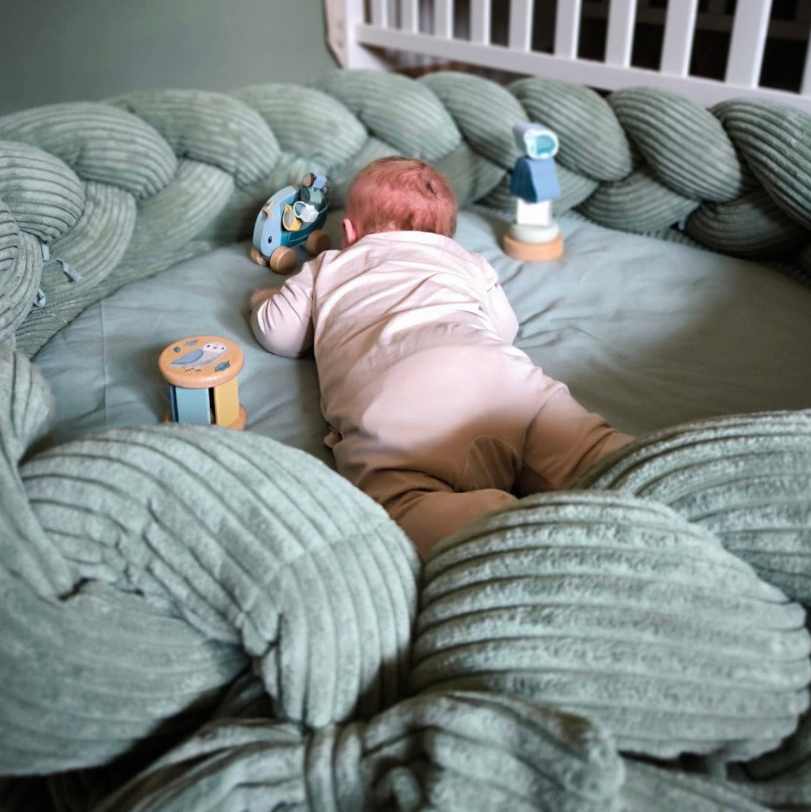 Tapis d'éveil cocon pour bébé en velours Corduroy à larges côtes Aesthetic