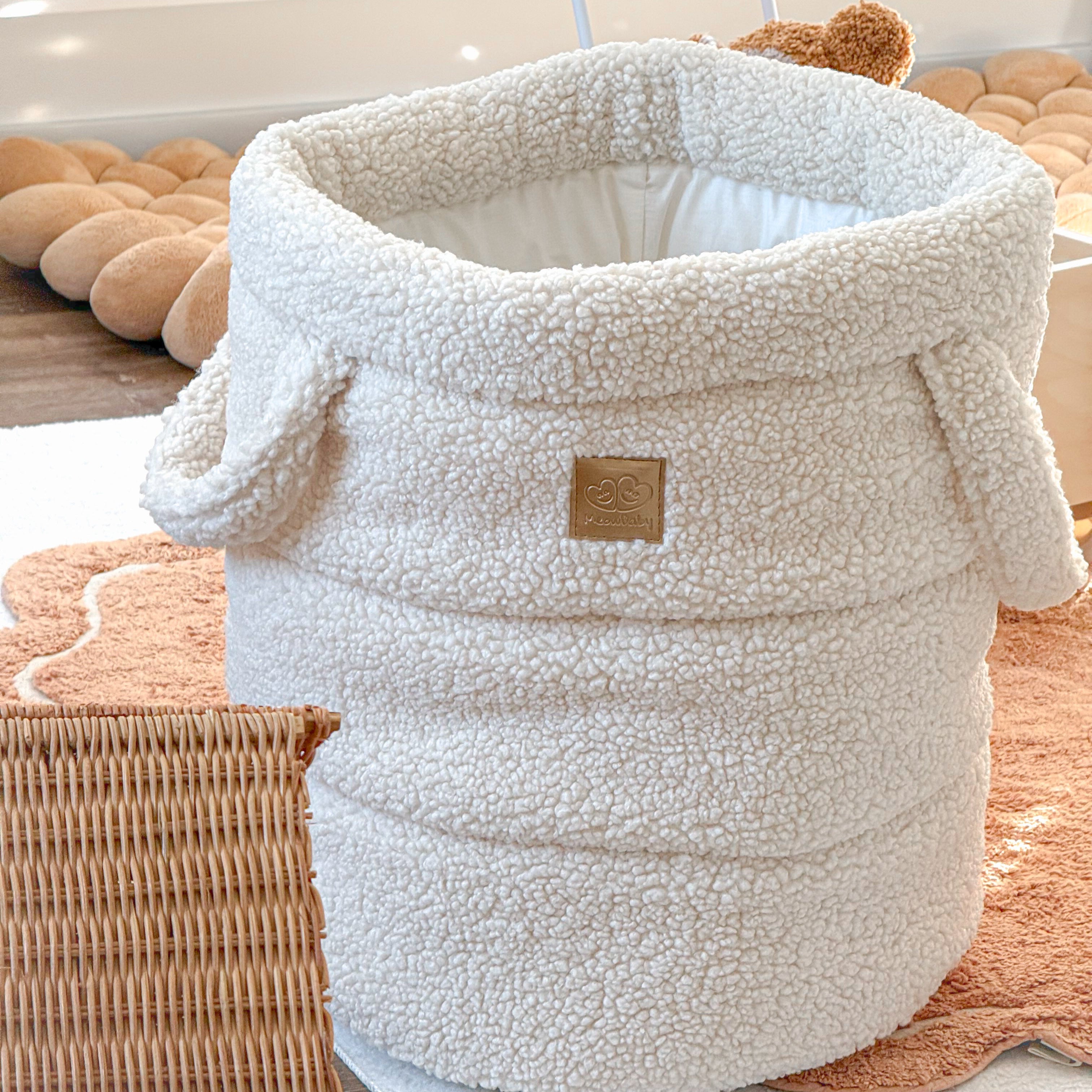 Panier de rangement 50cm en peluche Bearly