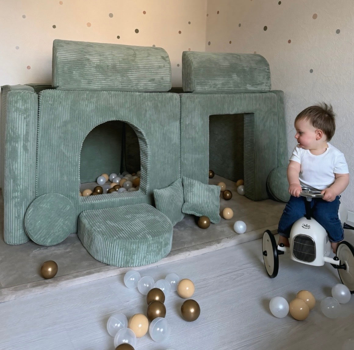 Matelas Arche pour canapé de jeu modulable Premium 160cm en Corduroy à larges côtes Aesthetic