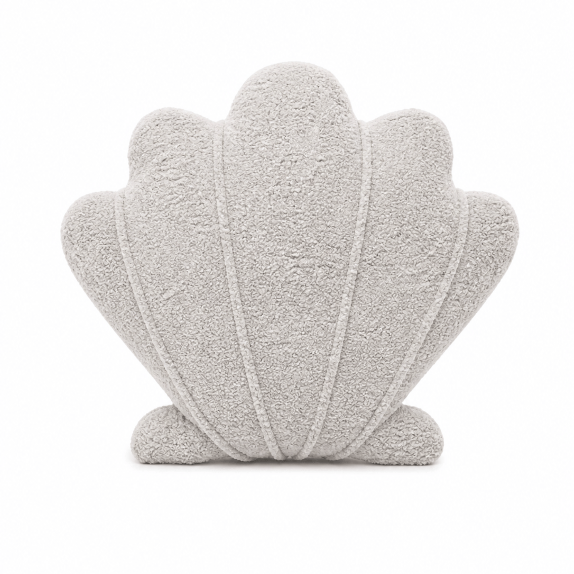 Grand coussin Coquillage en tissu texturé bouclé