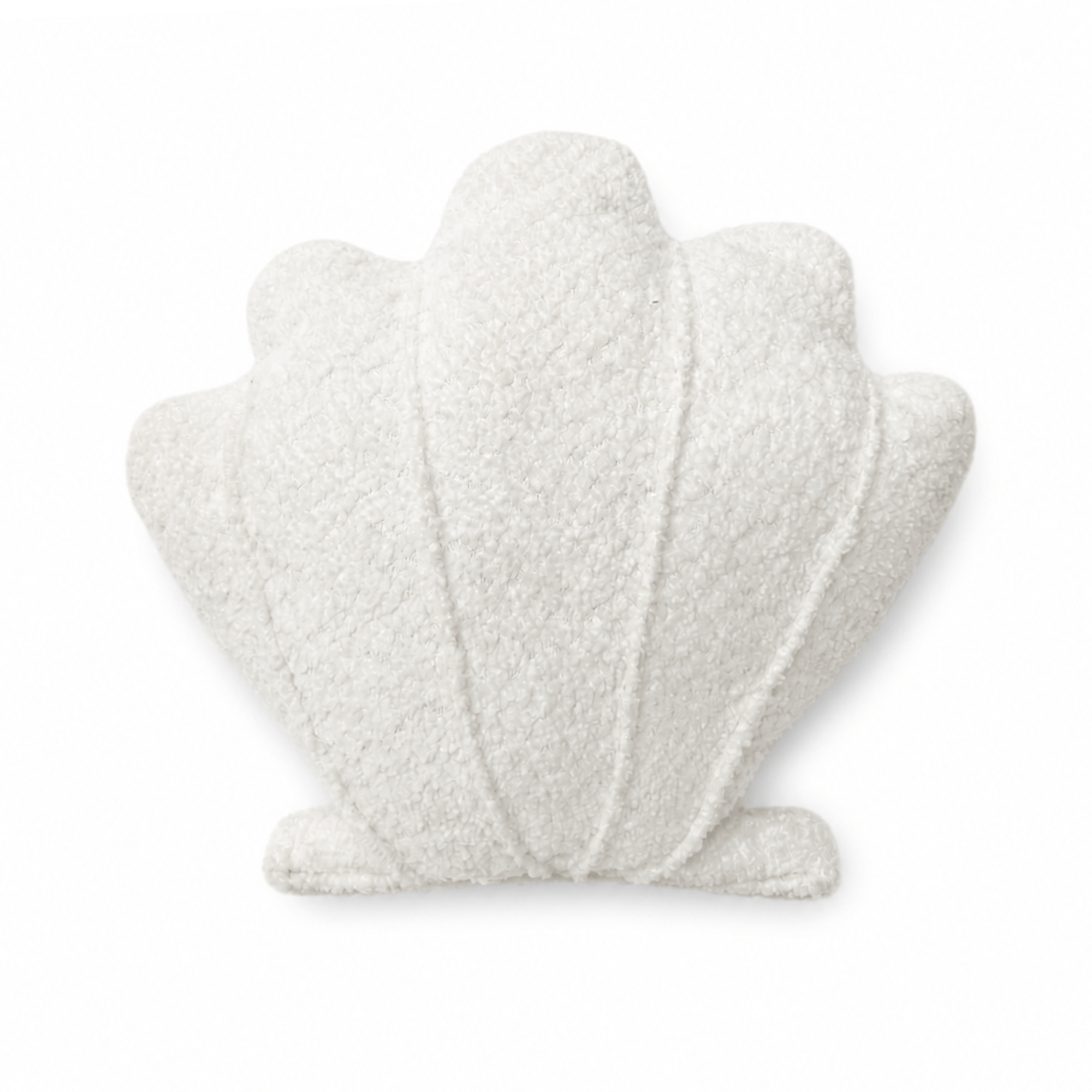 Grand coussin Coquillage en tissu texturé bouclé