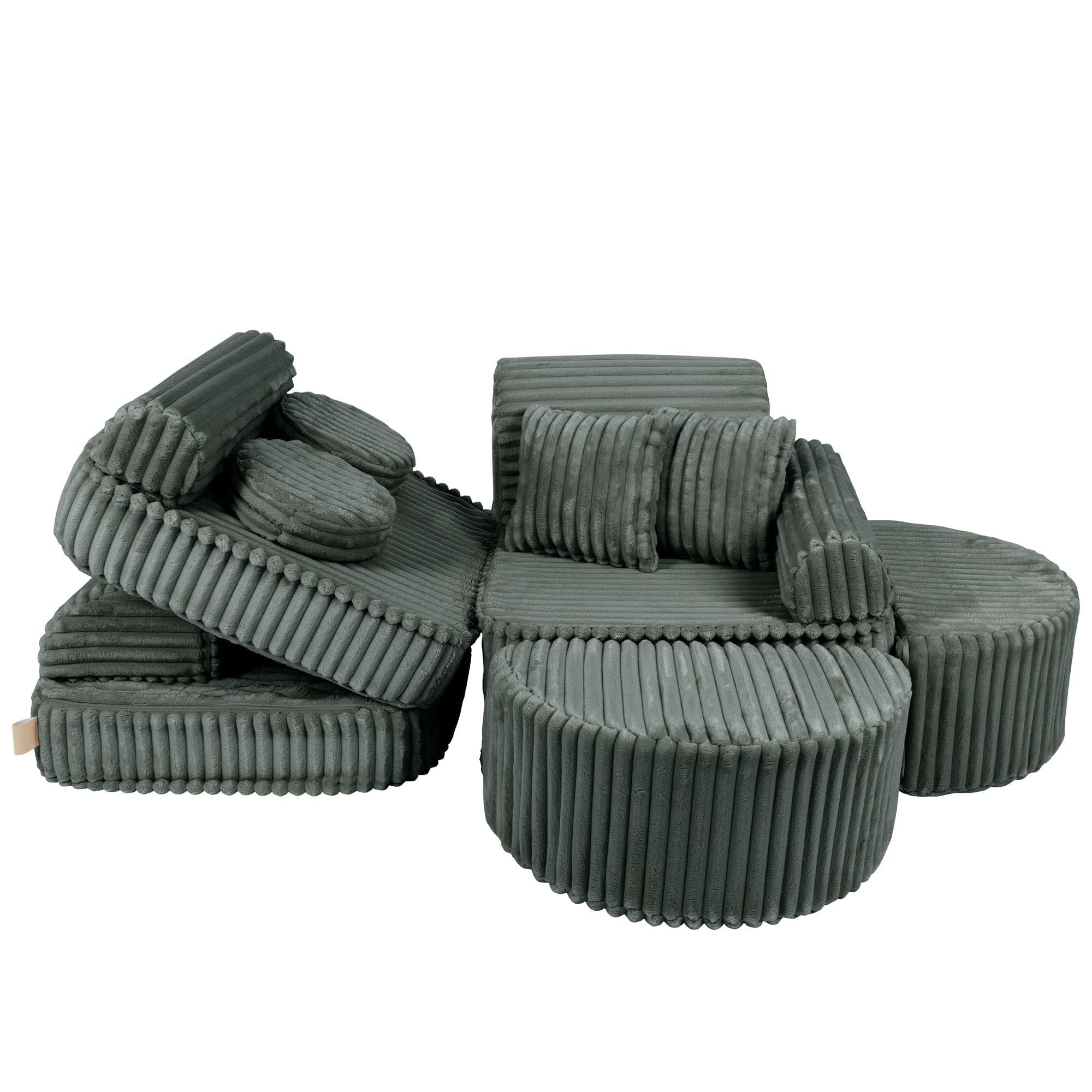 Meowbaby - Churros Sofa Max - Modular Kids Play Sofa Bed | 12 Pieces