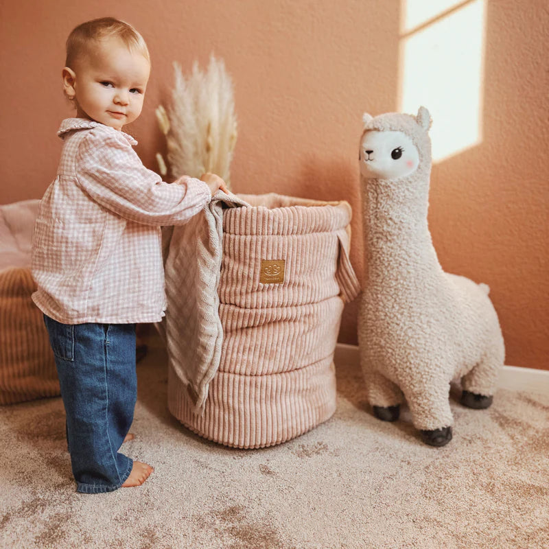 Panier de rangement 50cm en velours Corduroy à larges côtes Aesthetic