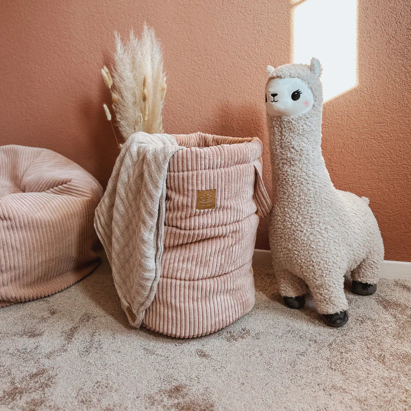 Panier de rangement 50cm en velours Corduroy à larges côtes Aesthetic