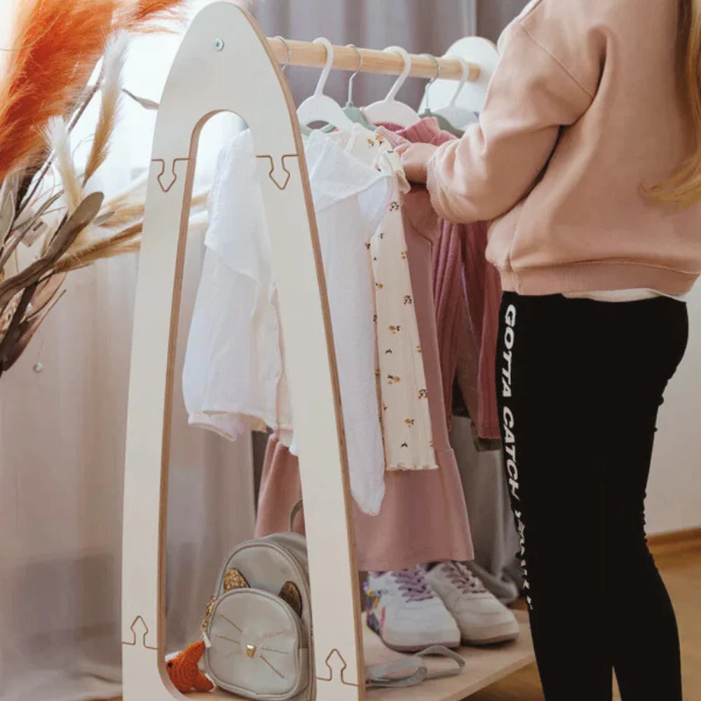 Portant à vêtements avec étagère - Soft | 2 tailles