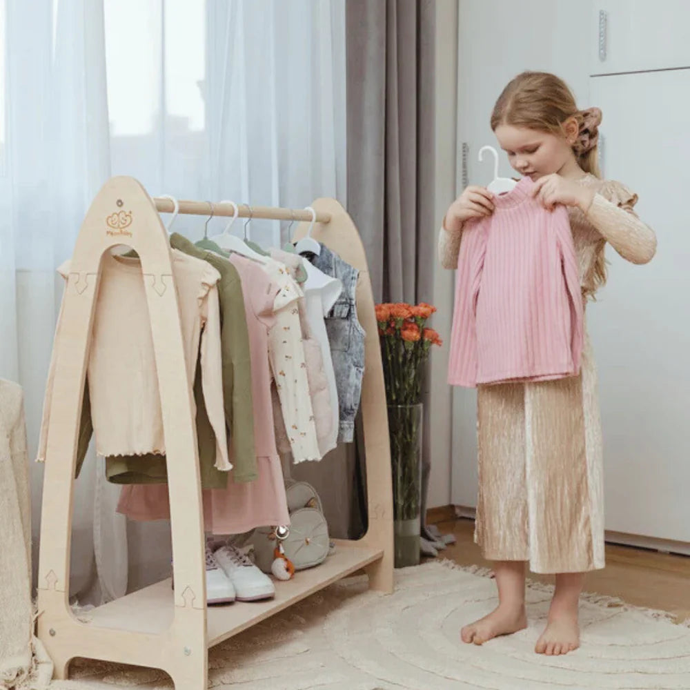 Portant à vêtements avec étagère - Soft | 2 tailles