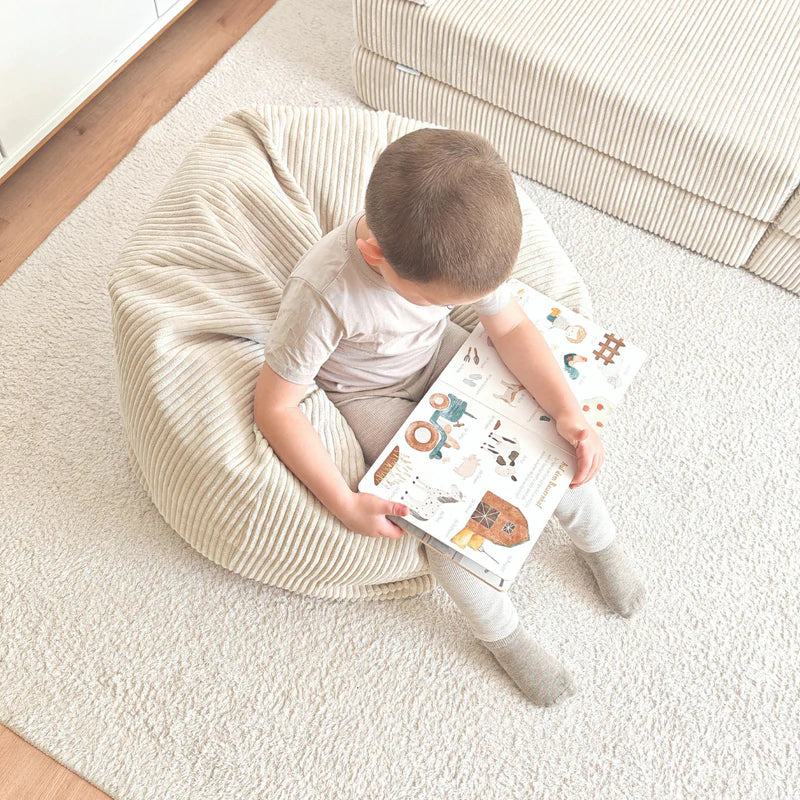 Pouf Floreo en velours Corduroy à larges côtes Aesthetic