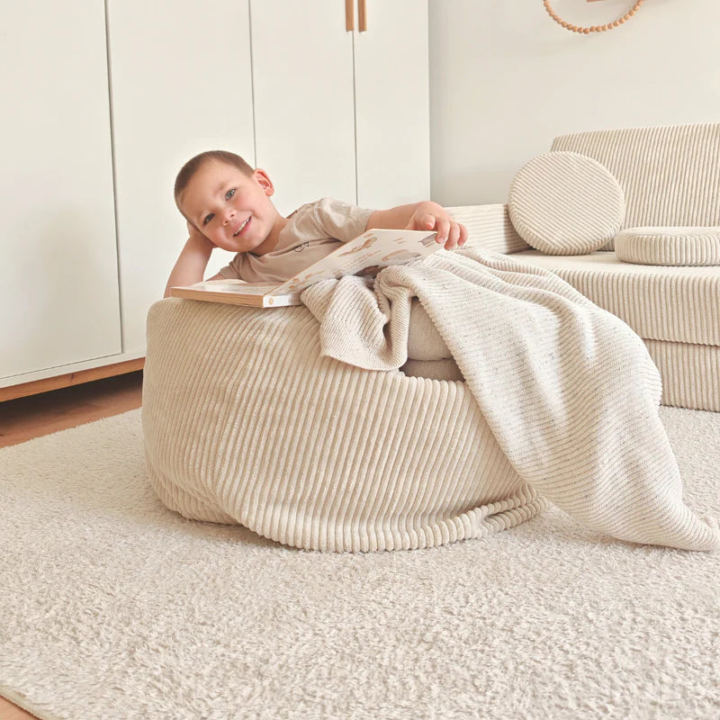 Pouf Floreo en velours Corduroy à larges côtes Aesthetic