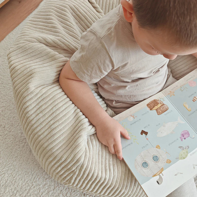 Pouf Floreo en velours Corduroy à larges côtes Aesthetic