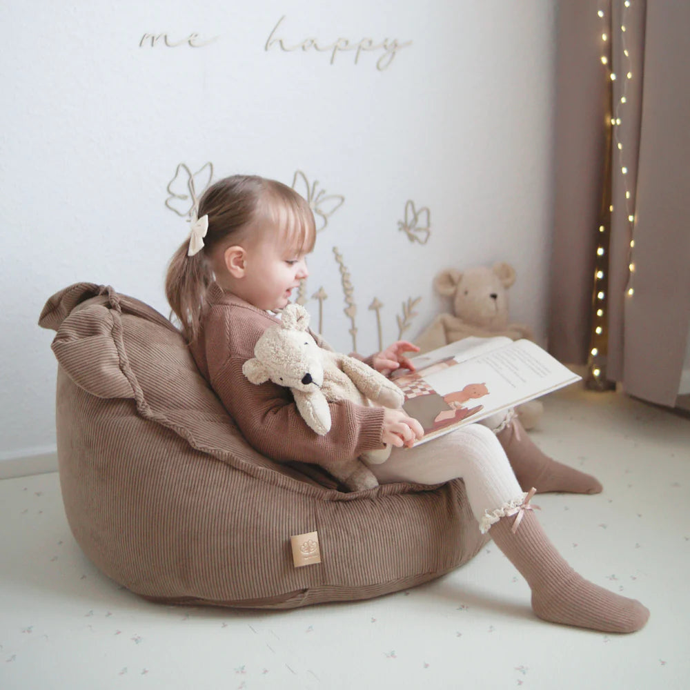 Pouf Ours en velours Corduroy à fines côtes Slimcord